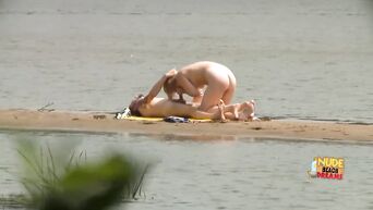 Mix of beach group sex and candid camera videos