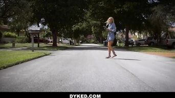 Dyked - Blonde MILF and Cute Neighbor Turn Into Scissor Sisters