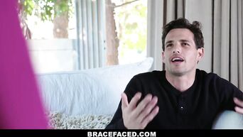 BraceFaced - Beautiful Blonde Gets A Face Full Of Cum