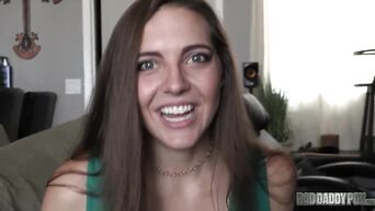 Mommy and daddy teach their little daughter how to fuck