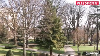 LETSDOEIT - Busty French Teen Starts Her Porn Career With Double Anal