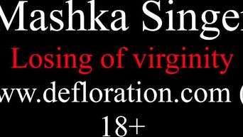 Mashka Singer lost her virginity before the camera. Funny and very exciting