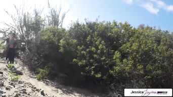 Jessica Jaymes gets fucked outside in the beach by a huge cock, big boobs