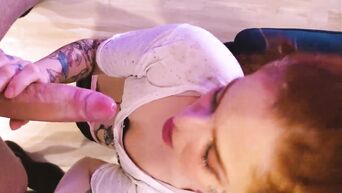 She loves when I fuck her ASS! Redhead Anal Orgasm and Cum in Mouth - Maru