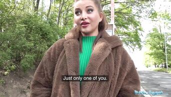 Public Agent Anna Polina gets her big perfect boobs out for a good fucking