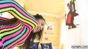 NYMPHO Ebony babe Demi Sutra fucked by a big cock