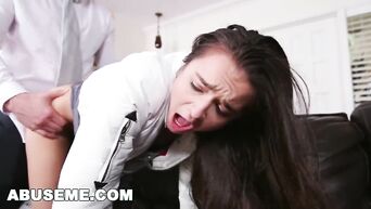ABUSEME - Young & Petite Kharlie Stone Receives Rough Sex From Her Client