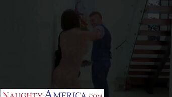 Naughty America - Krissy Lynn stops her son's bully by fucking the dad