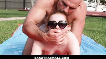 ExxxtraSmall - Cute Tiny Redhead Blows a Big Cock