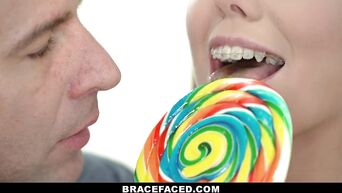 BraceFaced - Pretty Girl With Braces Gets Cum All Over