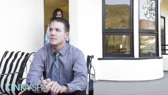 Kinky Spa- Small tit asain masseuse Aurora Winters worships big white dick