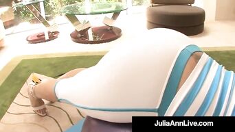 Bouncing Boobies On Milf Julia Ann As She Orgasms Fucking Yoga Instructor!