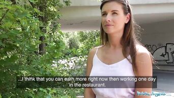Public Agent Cheating ex girlfriend Jenifer Jane has hot facial