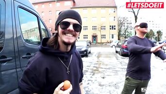 LETSDOEIT - Huge Tits German Mom Gets Fucked In The SEX BUS