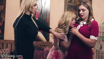 Teen Witch Casts Love Spell on Busty Step-Aunts- Girlsway