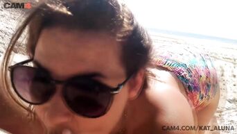 ex girlfriend sucks cock on the beach | cam4