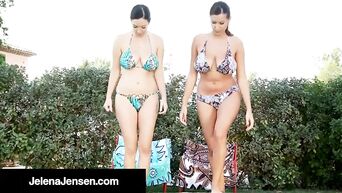 Wet Hotties Jelena Jensen & Sensual Jane Make Out In Pool!