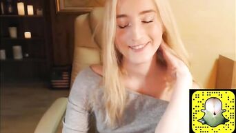 Pretty blond woman fucks her cunt