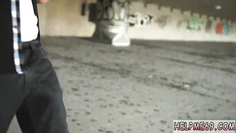HD Porn: A sex maniac fucks a tied blonde in a parking lot