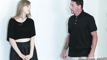Family porn: Daddy has sex with a charming daughter