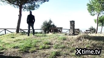 Italian porn: Busty MILF fucks with brutal macho