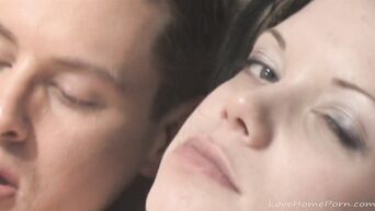 Teen porn: brunette is engaged in oral sex and vaginal fucking