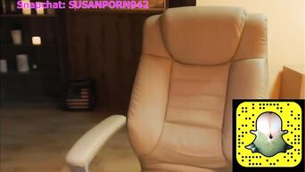 A slender blonde stuck a pink dildo in her cunt