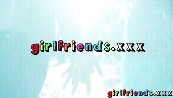 Porn: Beautiful lesbians licking vaginas and masturbating sex toys