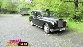 Busty MILF fucks with handsome man in taxi