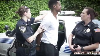 On first working day in police, sucked big black dick