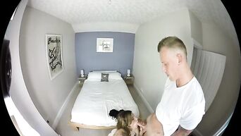 Spy camera in hotel took oral, vaginal and anal sex with double penetration