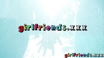Passionate kisses, gentle cunnilingus and fucking dildo