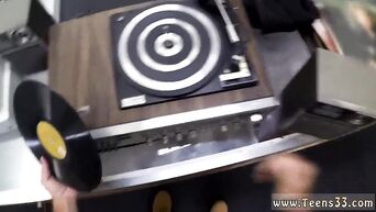 Went to counter, knelt down and did blowjob to seller