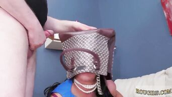 Fetishist put the MILF's bag on her head and fucked