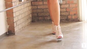 Super exciting striptease from brunette