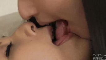 Delicate lesbian sex of Asian MILFs