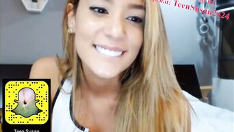 Masturbation of the blonde on web camera