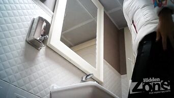 Hidden camera in the women's room