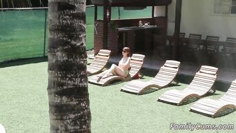 Brother with help of blackmail inclined his sister to blowjob