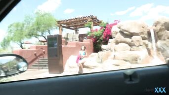 Dirty slut Kimmy Granger fucks in car