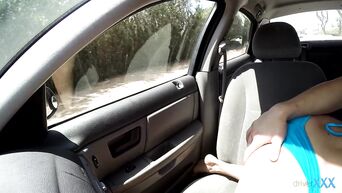 Dirty slut Kimmy Granger fucks in car