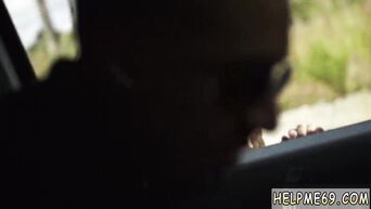 Made young blonde suck big dick in van