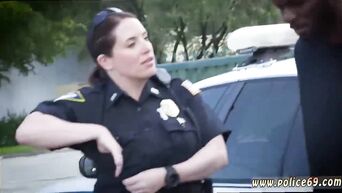 Blonde MILF sucks big black dick on California street