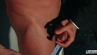 Homosexuals are engaged in oral and anal sex in bar