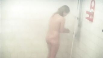 Spy camera in public female shower