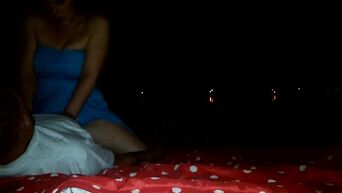 Amateur porn: Drunk sex on beach at night