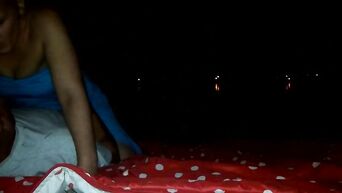 Amateur porn: Drunk sex on beach at night