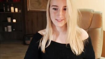 Excited solo from depraved young blonde