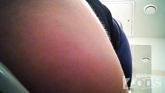 Fat babe pisses and shit, not guessing about spy camera