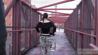 Deep blowjob from young whore in dirty public toilet